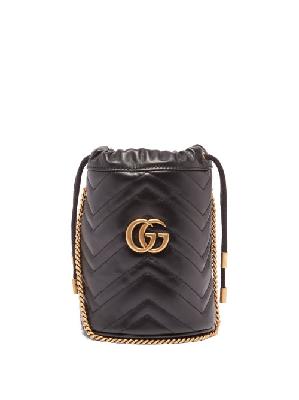 Gucci - GG Marmont Leather Bucket Bag - Womens - Black - ONE SIZE