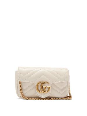 Gucci - GG-marmont Mini Matelassé-leather Cross-body Bag - Womens - White - ONE SIZE