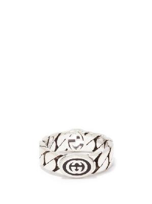 Gucci - GG Curb-link Effect Sterling-silver Ring - Mens - Silver - 17 CM