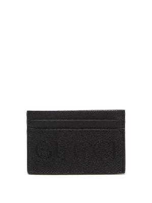 Gucci - Logo-debossed Grained-leather Cardholder - Mens - Black - ONE SIZE