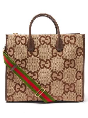 Gucci - Jumbo Gg-canvas Tote Bag - Womens - Brown Multi - ONE SIZE