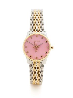 Gucci - G-timeless Stainless-steel & Gold Pvd Watch - Womens - Pink Gold