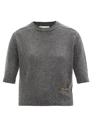 Gucci - Horsebit Cashmere Sweater - Womens - Grey - XXS