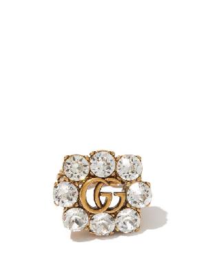 Gucci - GG Crystal-embellished Ring - Womens - Crystal - M