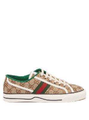 Gucci - Tennis 1977 Gg-canvas And Leather Trainers - Womens - Multi - 35.5 EU/IT