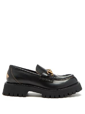 Gucci - Horsebit Leather Chunky Loafers - Womens - Black - 34 EU/IT