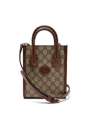 Gucci - Mini Gg-canvas And Leather Tote Bag - Womens - Beige Multi - ONE SIZE