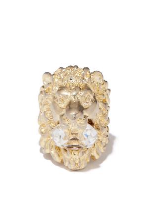 Gucci - Lion Crystal-embellished Ring - Womens - Yellow Gold - 10
