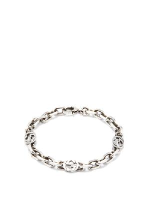 Gucci - GG-link Antiqued Sterling-silver Bracelet - Mens - Silver - 19 CM