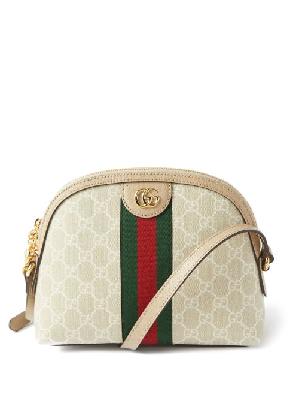 Gucci - Ophidia Small Gg-monogram Leather-trim Bag - Womens - Beige - ONE SIZE