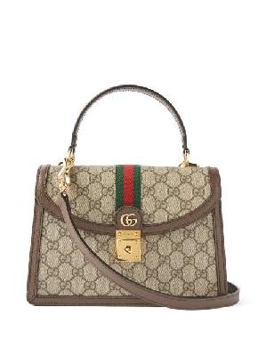 Gucci - Ophidia Medium Gg-supreme Canvas Handbag - Womens - Beige Multi - ONE SIZE