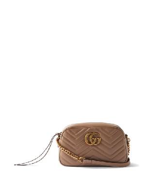 Gucci - GG Marmont Small Quilted-leather Cross-body Bag - Womens - Pink - ONE SIZE