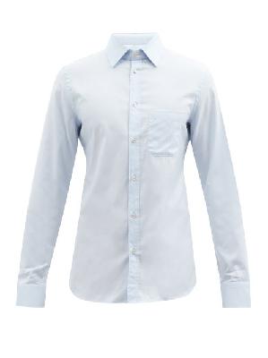 Gucci - Logo-embroidered Cotton-oxford Shirt - Mens - Light Blue - 14.5