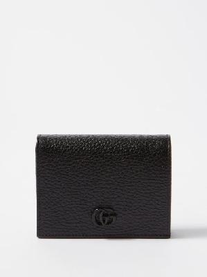 Gucci - Petit Marmont Grained-leather Cardholder - Womens - Black - ONE SIZE