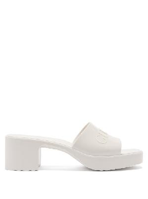 Gucci - Logo-embossed Sandals - Womens - White - 36 EU/IT