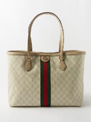 Gucci - Ophidia Medium Gg-canvas And Leather Tote Bag - Womens - White Multi - ONE SIZE