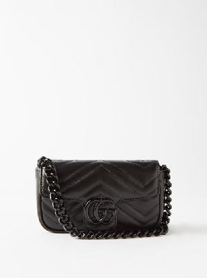 Gucci - GG Marmont Mini Leather Cross-body Bag - Womens - Black - ONE SIZE