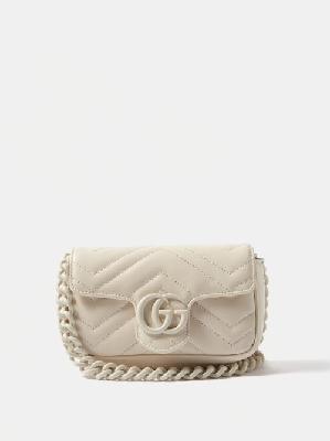 Gucci - GG Marmont Leather Belt Bag - Womens - White - ONE SIZE