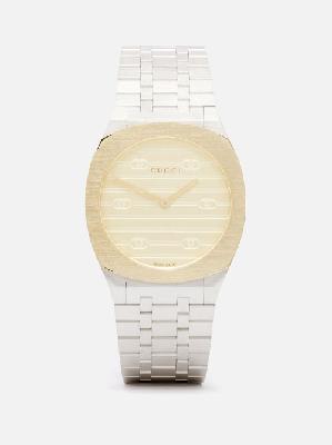 Gucci - 25h Stainless-steel Watch - Womens - Silver Gold