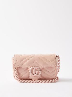 Gucci - GG Marmont Quilted Leather Cross-body Bag - Womens - Pink - ONE SIZE