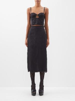 Gucci - High-rise Organza Midi Skirt - Womens - Black - 36 IT