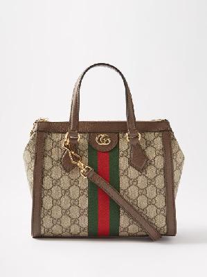 Gucci - Ophidia Web Stripe Gg-supreme Canvas Handbag - Womens - Beige Multi - ONE SIZE