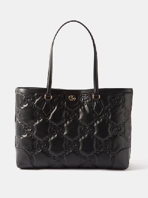 Gucci - GG Medium Matelassé-leather Tote Bag - Womens - Black - ONE SIZE