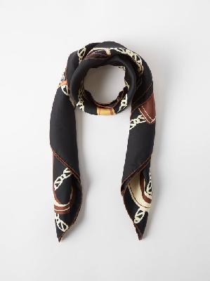Gucci - Bag-print Silk-twill Scarf - Womens - Black Multi - ONE SIZE