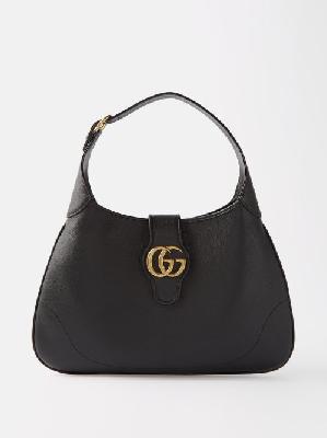 Gucci - Aphrodite Medium Leather Shoulder Bag - Womens - Black - ONE SIZE
