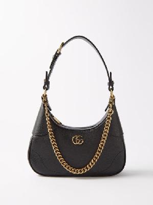 Gucci - Aphrodite Leather Shoulder Bag - Womens - Black - ONE SIZE