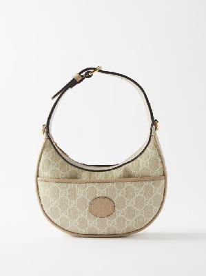 Gucci - GG Supreme Canvas And Leather Mini Shoulder Bag - Womens - Cream - ONE SIZE