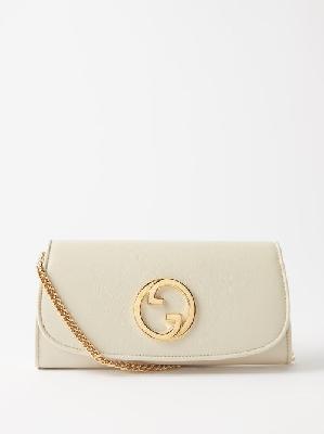 Gucci - Blondie Chain-strap Leather Cross-body Bag - Womens - White - ONE SIZE