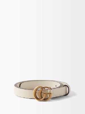 Gucci - GG-marmont Leather Belt - Womens - White - 65