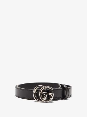 Gucci - GG Marmont Leather Belt - Womens - Black Silver - 70