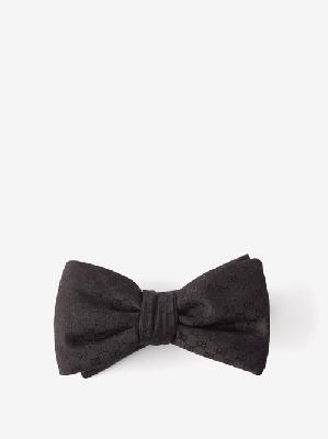 Gucci - GG-jacquard Silk Bow Tie - Mens - Black - ONE SIZE