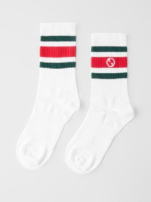Gucci - Interlocking-g Cotton Socks - Womens - White - M