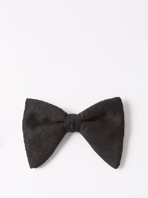 Gucci - Horsebit-jacquard Wool-blend Bow Tie - Mens - Black - ONE SIZE