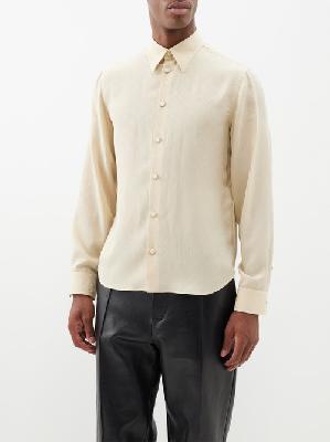 Gucci - GG-jacquard Silk Shirt - Mens - Beige