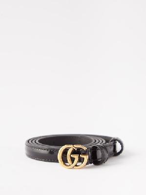Gucci - GG Marmont Patent-leather Belt - Womens - Black