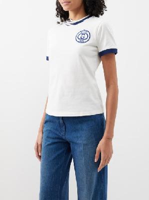 Gucci - Interlocking G Cotton-jersey T-shirt - Womens - Ivory