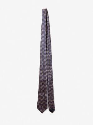 Gucci - Horsebit-embroidered Silk Tie - Mens - Sapphire - ONE SIZE
