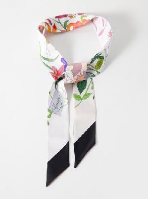 Gucci - Floral-print Silk-twill Scarf - Womens - Multi - ONE SIZE