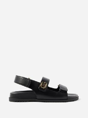 Gucci - Moritz Open-toe Leather Sandals - Womens - Black - 37 EU/IT