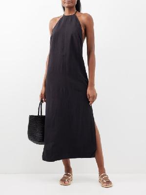 Haight - Antonia Halterneck Crepe Dress - Womens - Black - XL