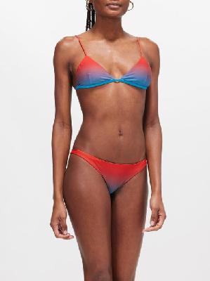Haight - Olivia Gradient Bikini Top - Womens - Red Blue - L