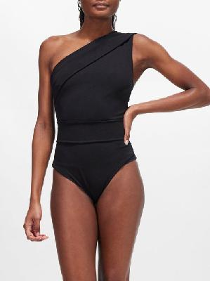 Haight - Maria One-shoulder Swimsuit - Womens - Black - L