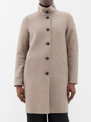 Harris Wharf London - Stand-collar Pressed Virgin-wool Coat - Womens - Taupe - 36 IT