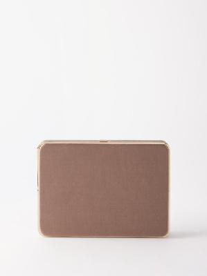 Hunting Season - Square Compact Satin Clutch - Womens - Beige - ONE SIZE