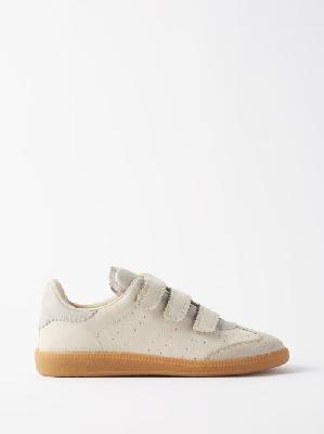 Isabel Marant - Beth Velcro-strap Leather And Suede Trainers - Womens - Cream - 37 EU/IT
