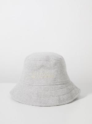 Isabel Marant - Giorgia Felted Wool-blend Bucked Hat - Womens - Light Grey - 56